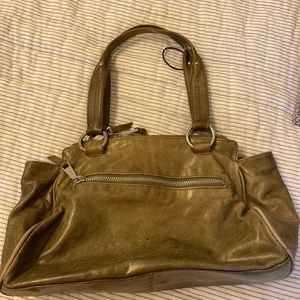 Green leather hobo